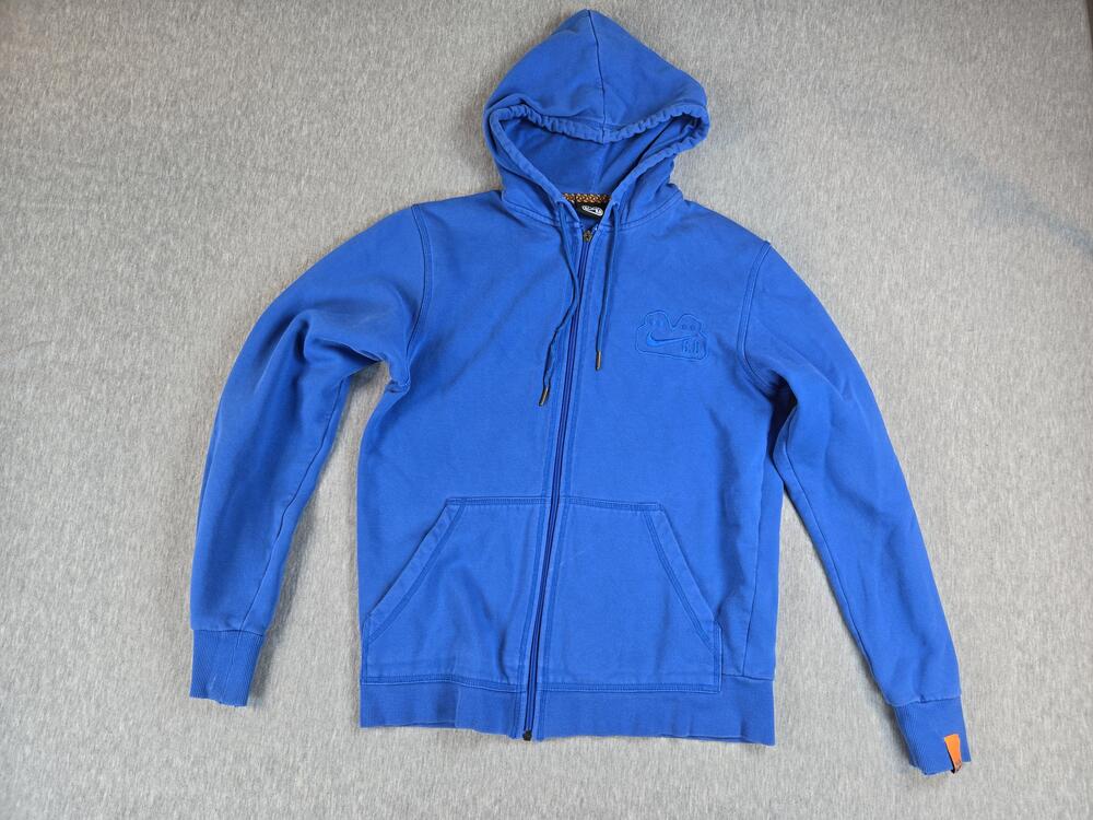 Nike 6.0 Hoodie Mens Medium Blue Full Zip Skateboarding Sweatshirt Drawstring
